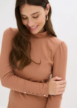 Best Jersey de punto de canalé de mezcla de viscosa Mujer Vestidos