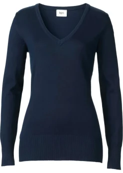 New Jersey de punto fino Mujer Básicos|Jerséis