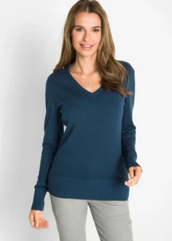 New Jersey de punto fino Mujer Básicos|Jerséis