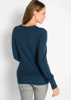 New Jersey de punto fino Mujer Básicos|Jerséis