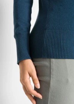 New Jersey de punto fino Mujer Básicos|Jerséis