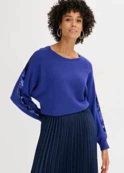 Outlet Jersey de punto fino con lentejuelas Mujer Jerséis|Ropa De Punto