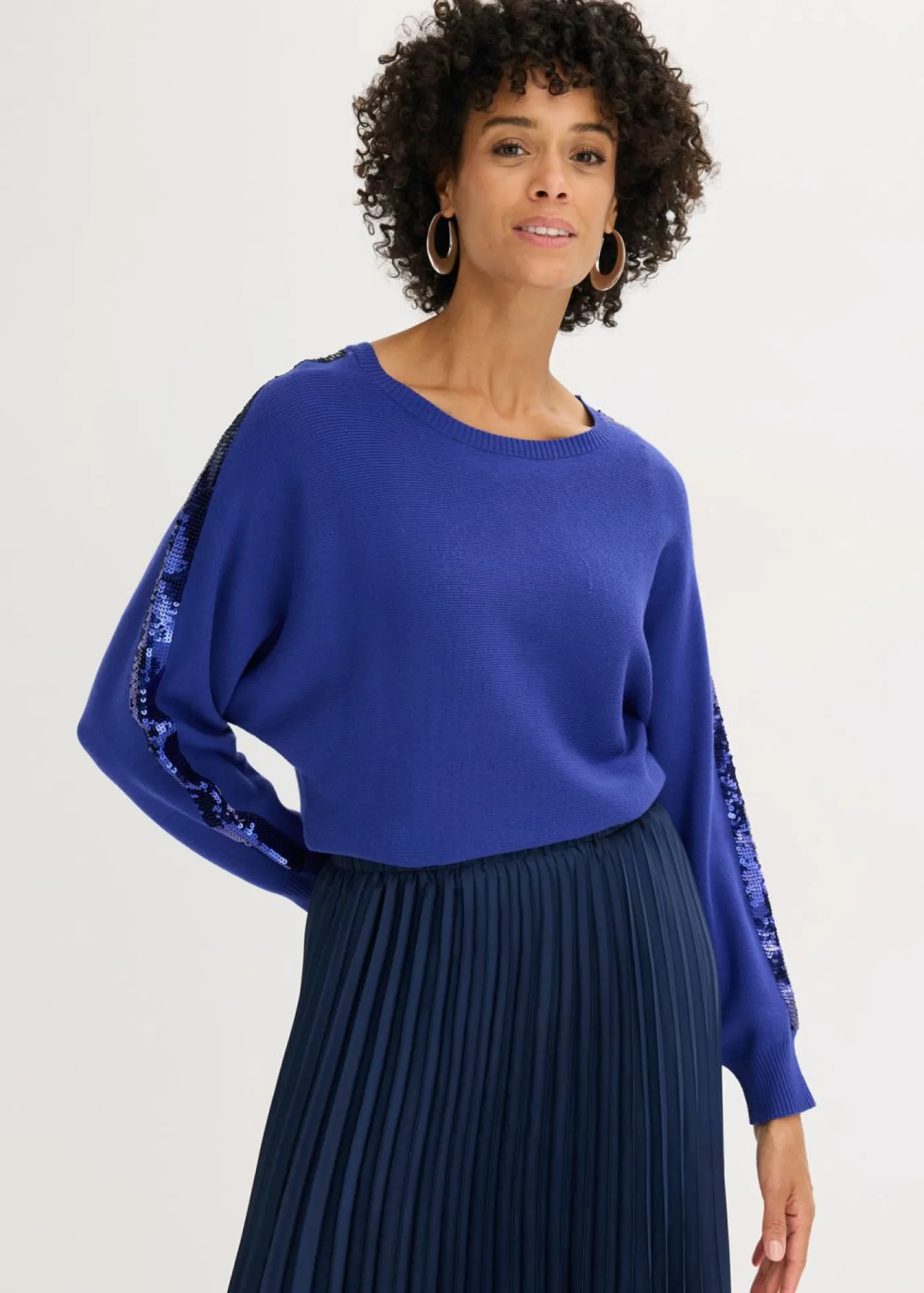 Outlet Jersey de punto fino con lentejuelas Mujer Jerséis|Ropa De Punto