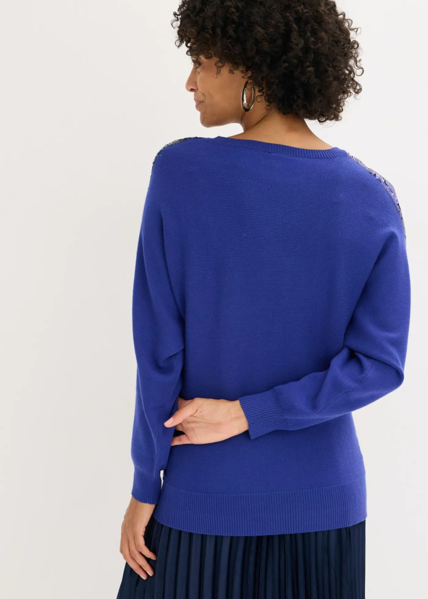 Outlet Jersey de punto fino con lentejuelas Mujer Jerséis|Ropa De Punto