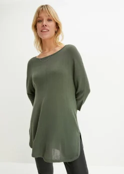 Sale Jersey de punto fino con mangas 3/4 Mujer Jerséis|Ropa De Punto