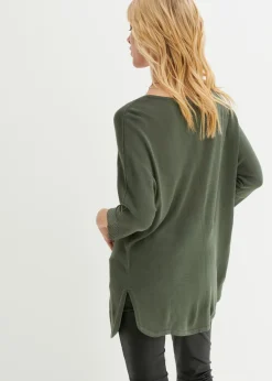 Sale Jersey de punto fino con mangas 3/4 Mujer Jerséis|Ropa De Punto