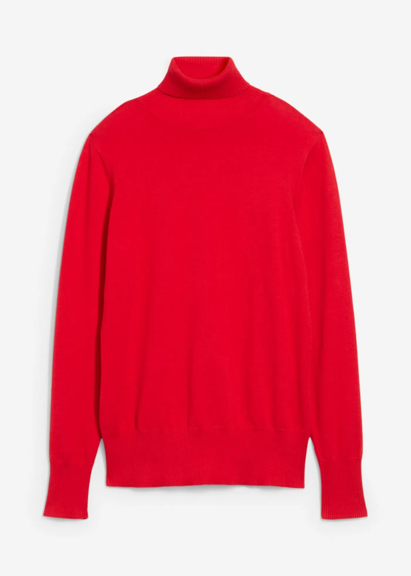 Jersey de punto fino con cuello alto Mujer Básicos|Jerséis