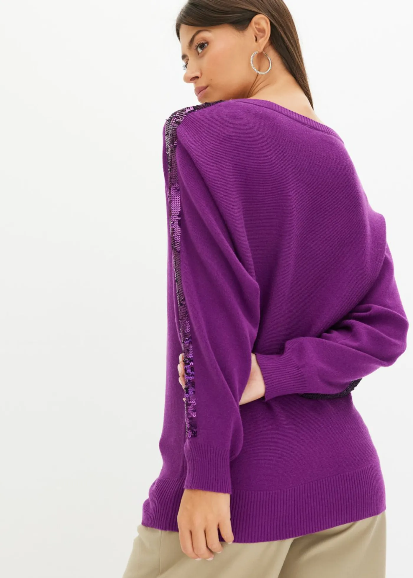 Discount Jersey de punto fino con lentejuelas Mujer Jerséis|Ropa De Punto