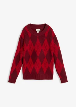 Sale Jersey de punto fino con estampado a cuadros Mujer Jerséis|Ropa De Punto