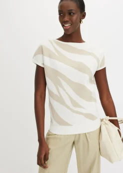 Clearance Jersey de punto fino con hilo brillante Mujer Jerséis|Ropa De Punto
