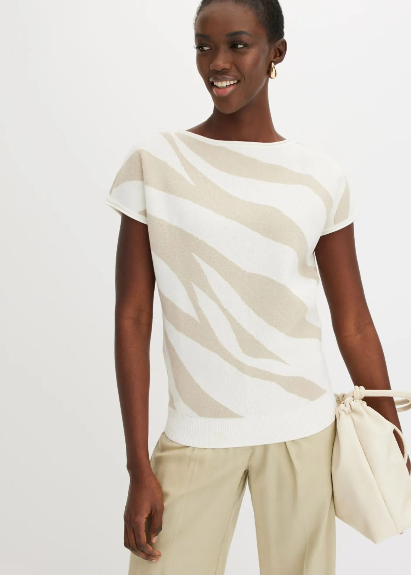 Clearance Jersey de punto fino con hilo brillante Mujer Jerséis|Ropa De Punto
