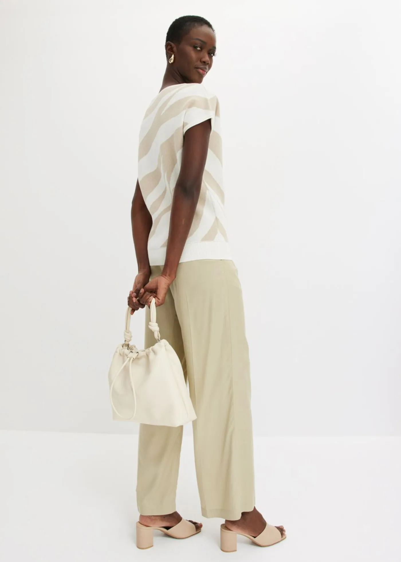 Clearance Jersey de punto fino con hilo brillante Mujer Jerséis|Ropa De Punto