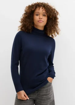 Best Jersey de punto fino con cuello alto Mujer Básicos|Jerséis