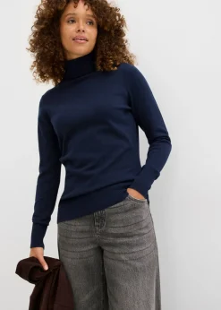 Best Jersey de punto fino con cuello alto Mujer Básicos|Jerséis