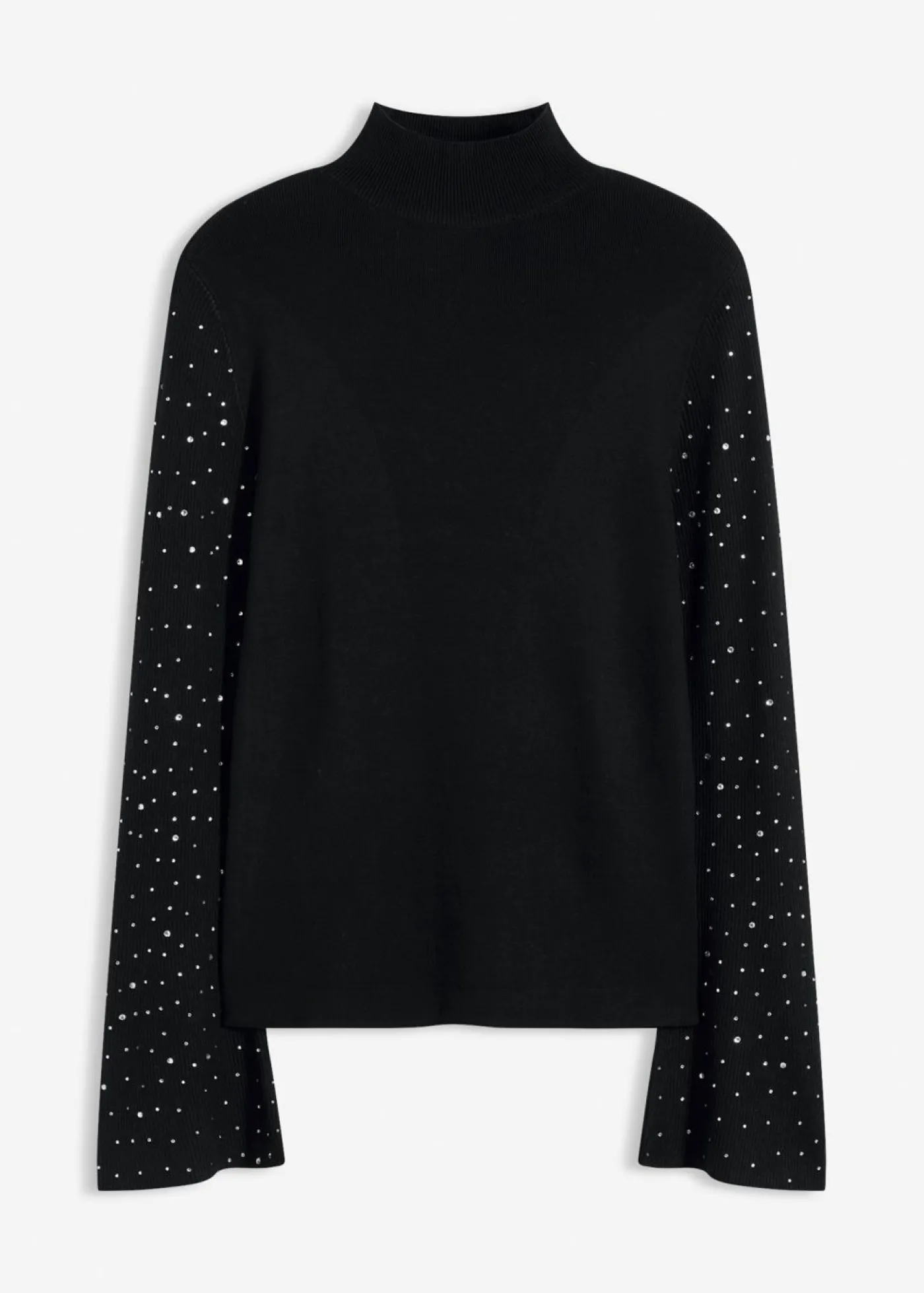Clearance Jersey de punto fino con mangas acampanadas decoradas Mujer Jerséis|Ropa De Punto