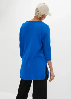 Clearance Jersey de punto fino con mangas 3/4 Mujer Jerséis|Ropa De Punto