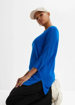 Clearance Jersey de punto fino con mangas 3/4 Mujer Jerséis|Ropa De Punto