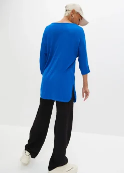 Clearance Jersey de punto fino con mangas 3/4 Mujer Jerséis|Ropa De Punto