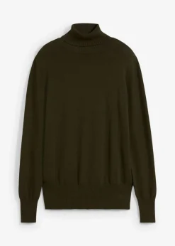 Jersey de punto fino con cuello alto Mujer Básicos|Jerséis