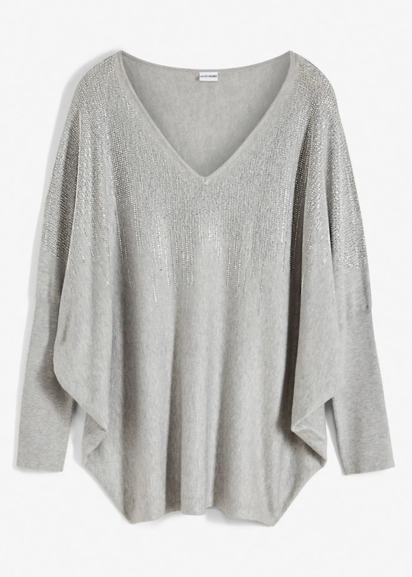 Sale Jersey de punto fino con aplicación de piedras brillantes Mujer Jerséis|Ropa De Punto