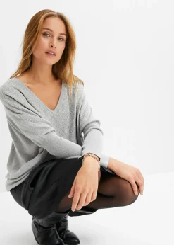 Sale Jersey de punto fino con aplicación de piedras brillantes Mujer Jerséis|Ropa De Punto