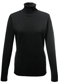 Jersey de punto fino con cuello alto Mujer Básicos|Jerséis