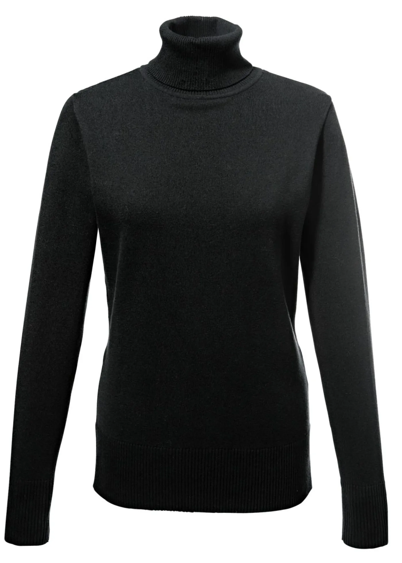 Jersey de punto fino con cuello alto Mujer Básicos|Jerséis