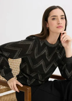 Best Jersey de punto fino con efecto brillante Mujer Jerséis|Ropa De Punto
