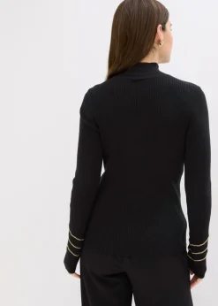 Discount Jersey de punto fino con cadenas doradas Mujer Jerséis|Ropa De Punto