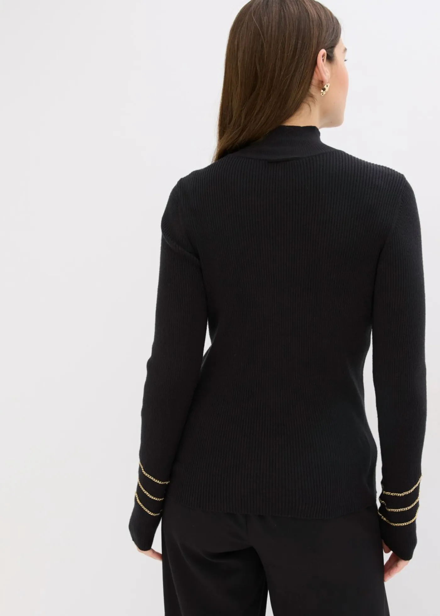 Discount Jersey de punto fino con cadenas doradas Mujer Jerséis|Ropa De Punto