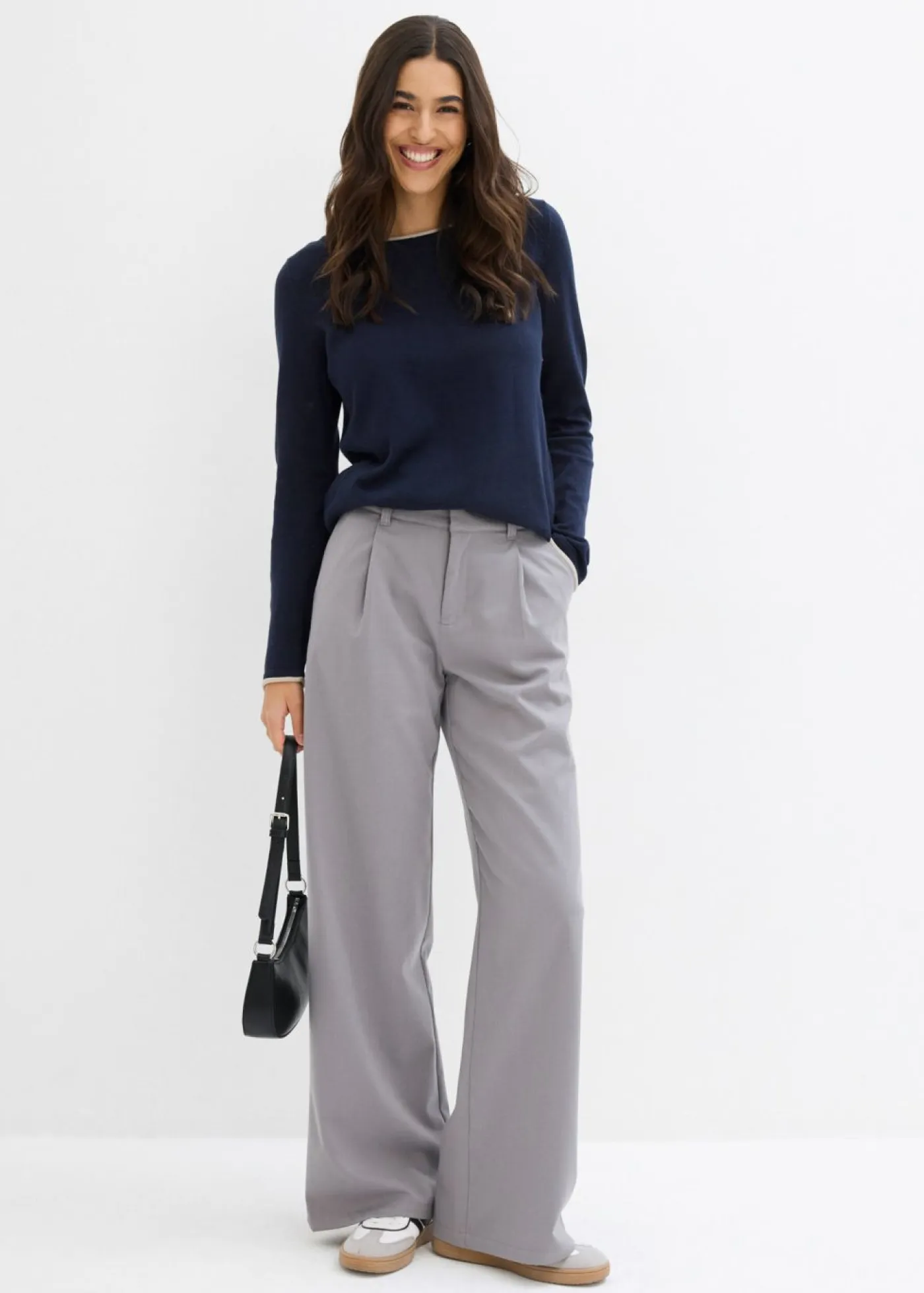 New Jersey de punto fino de mezcla de algodón Mujer Jerséis|Ropa De Punto