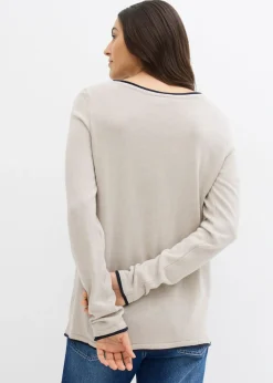 Sale Jersey de punto fino de mezcla de algodón Mujer Jerséis|Ropa De Punto