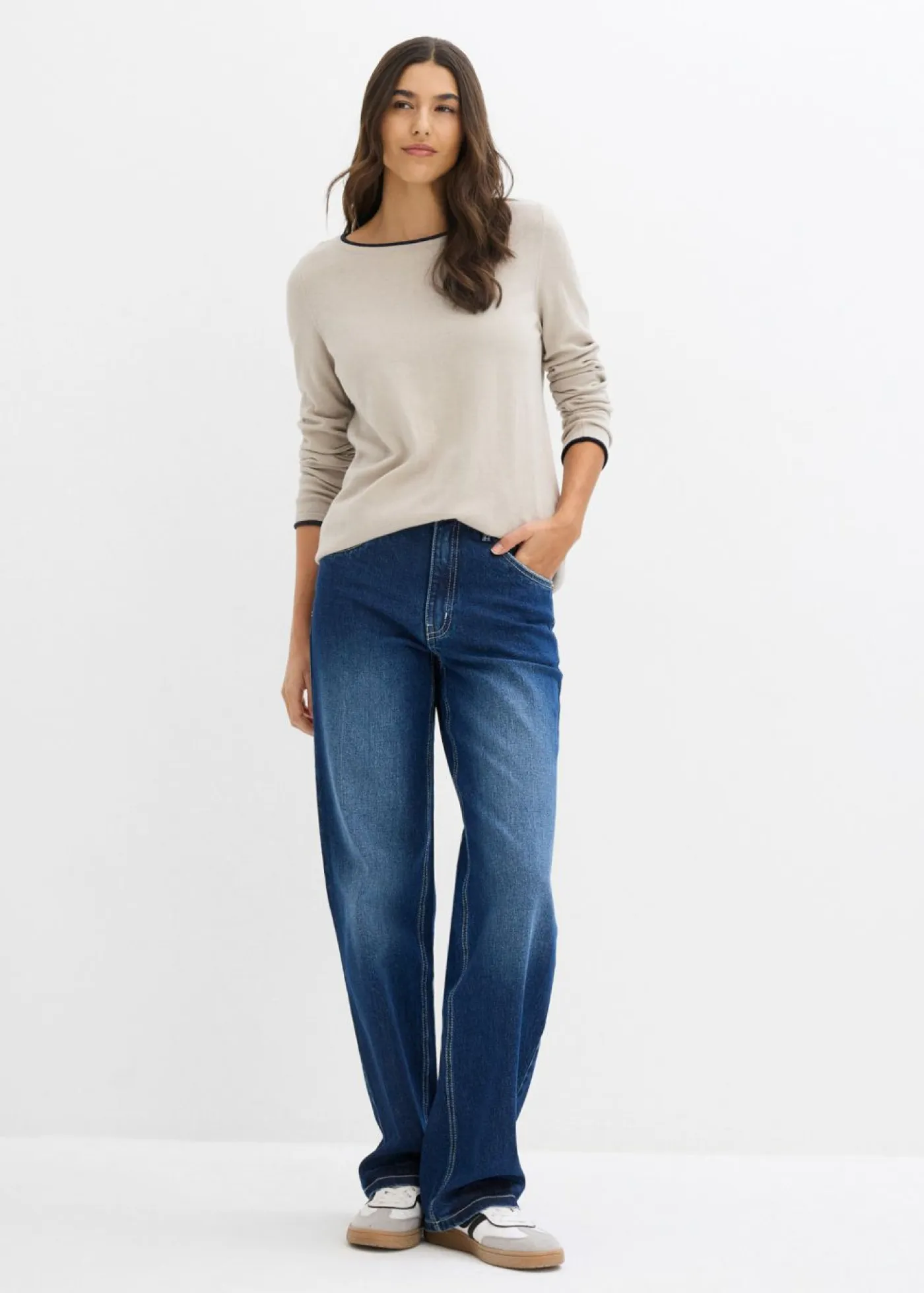 Sale Jersey de punto fino de mezcla de algodón Mujer Jerséis|Ropa De Punto