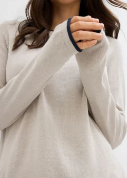 Sale Jersey de punto fino de mezcla de algodón Mujer Jerséis|Ropa De Punto