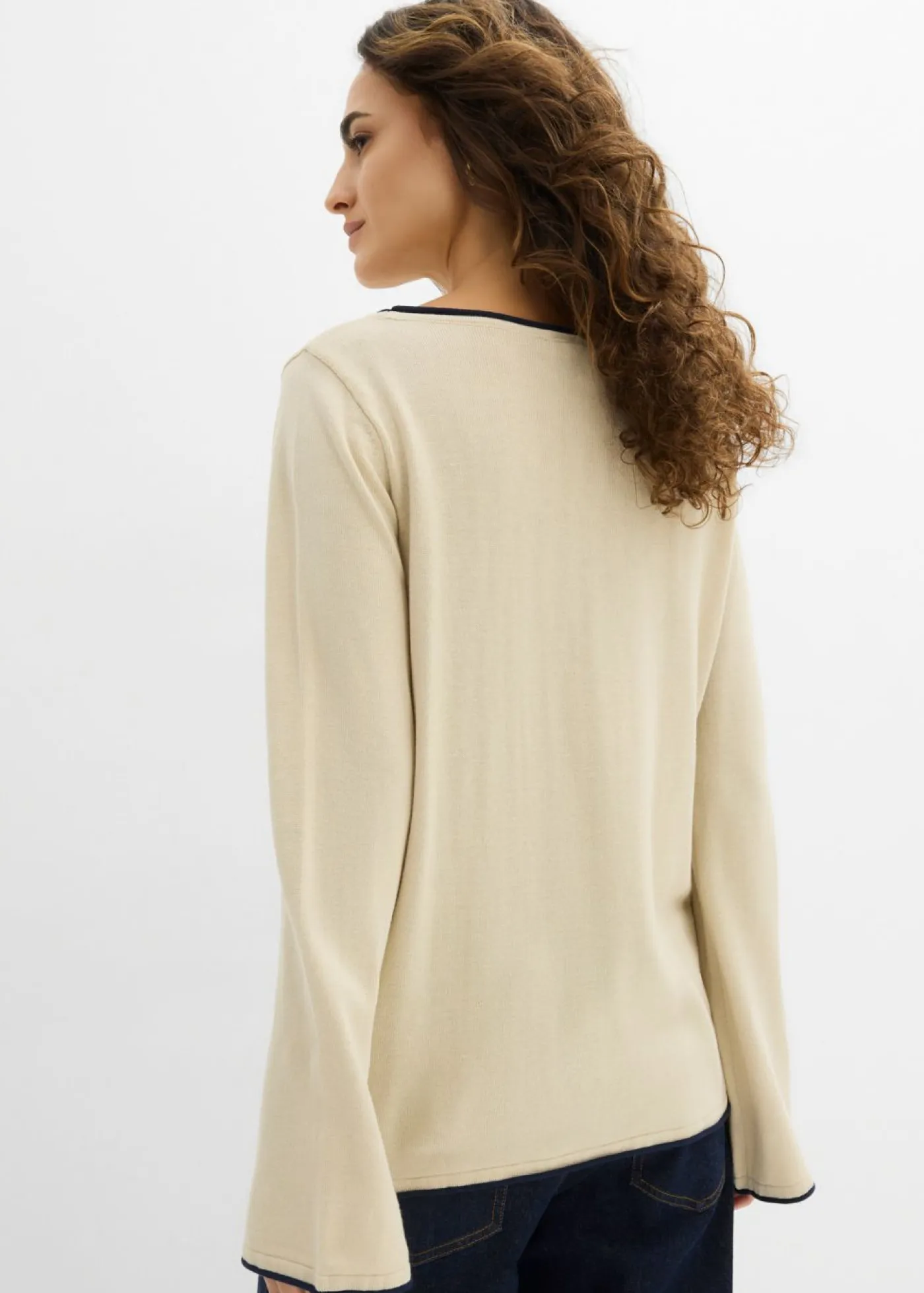 Online Jersey de punto fino de mezcla de algodón Mujer Jerséis|Ropa De Punto