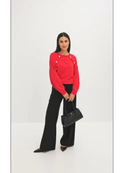 Clearance Jersey de punto fino de mezcla de viscosa fluida Mujer Jerséis|Ropa De Punto