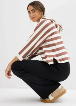 Sale Jersey de punto fino oversize de mezcla de algodón Mujer Jerséis|Ropa De Punto