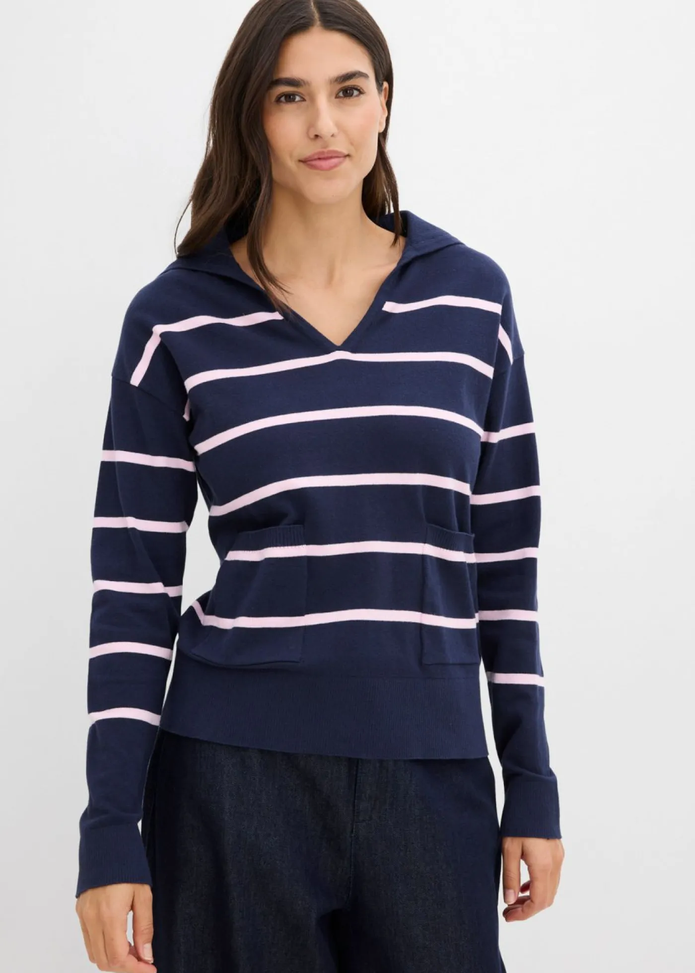 Outlet Jersey de punto fino tipo polo Mujer Jerséis|Novedades