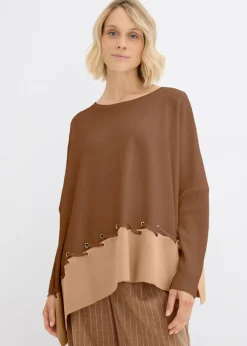 Jersey de punto fino tipo poncho Mujer Jerséis|Ropa De Punto