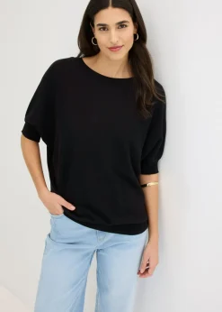 New Jersey de punto fino y mezcla de algodón Mujer Jerséis|Novedades