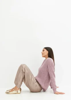 Jersey de punto grueso con hilo brillante Mujer Jerséis|Ropa De Punto