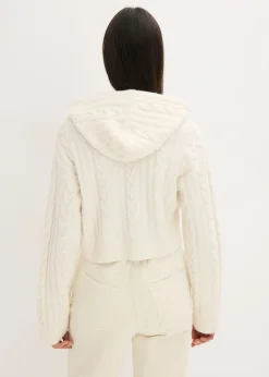 Outlet Jersey de punto grueso con capucha Mujer Jerséis|Ropa De Punto