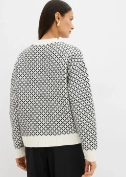 Hot Jersey de punto grueso con mezcla de lana Mujer Esenciales|Jerséis