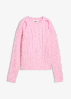 Clearance Jersey de punto grueso con patrón trenzado Mujer Jerséis|Ropa De Punto
