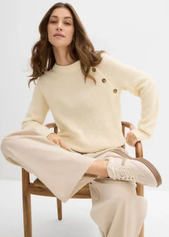 Best Jersey de punto grueso con botonera Mujer Jerséis|Ropa De Punto