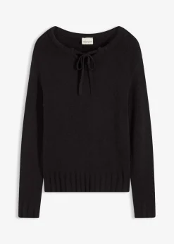 Hot Jersey de punto grueso con cordón Mujer Jerséis|Ropa De Punto