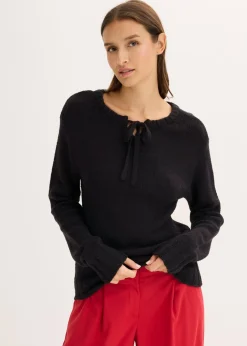 Hot Jersey de punto grueso con cordón Mujer Jerséis|Ropa De Punto