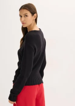 Hot Jersey de punto grueso con cordón Mujer Jerséis|Ropa De Punto