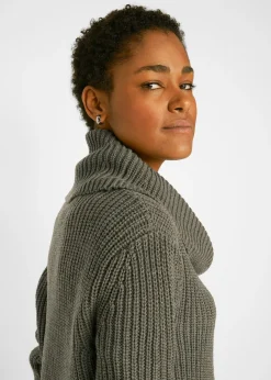 Sale Jersey de punto grueso con cuello ancho Mujer Jerséis|Ropa De Punto