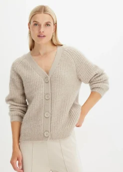 Clearance Jersey de punto grueso de canalé con efecto brillante Mujer Jerséis|Ropa De Punto